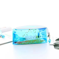 Étui à crayons personnalisé créatif en PVC transparent avec paillettes et sable mouvant, fournitures scolaires colorées pour enfants, sans danger pour les aliments, pour l'utilisation des enfants