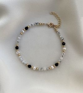 Handgemachte Mode New Style Exquisite Kristalls tein Naturstein Süßwasser perlen Perlen Armband für Damen schmuck - Product Image 6