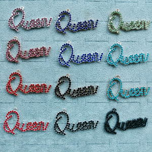 BRICOLAGE mode strass lettre reine collier pendentif <span class=keywords><strong>Bijoux</strong></span> usine en gros - Product Image 1