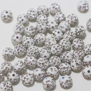 สร้อยข้อมือพลอยเทียมแบบทำมือลูกปัดมีรูร้อยลูกปัดลูกบอลเพชรหลาก<span class=keywords><strong>สี</strong></span> - Product Image 2