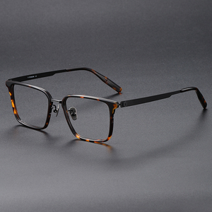 80986 Luxusmarke Retro Vintage Acetate Optische Spezifikationen Brillen fassungen <span class=keywords><strong>Designer</strong></span> Brillen Titan optik rahmen für Männer - Product Image 2
