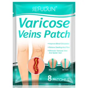 Chinese Herbal 8 Patch Per Bag Varicose Veins Treatment Patches Leg Pain Relief Pads To Inprove Blood Circulation