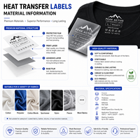 Étiquette de transferts de chaleur en plastisol Nouveau design Étiquettes personnalisées les plus vendues pour les transferts de chaleur d'étiquette de lavage de vêtements