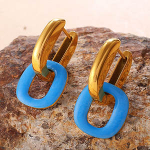 Pendientes de Aro Intercambiables de Acero Inoxidable 316L con Baño de Oro de 14k y 18k, Hipoalergénicos y Elegantes para Mujer - Product Image 3