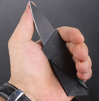 Couteau pliant multifonction en acier inoxydable LOVITA - Outil de découpe de cartes métalliques et de cartes-cadeaux pour le camping et les activités de plein air