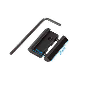 Base de montage adaptateur à fente en alliage d'aluminium personnalisé de 11 mm à 20 mm pour équipement extérieur, noire, installation rapide - Product Image 6