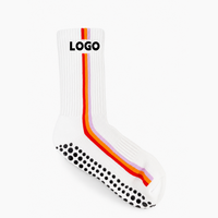 Chaussettes antidérapantes côtelées de haute qualité, logo personnalisé, grip en silicone, chaussettes de pilates pour femmes