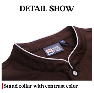 Giacche <span class=keywords><strong>da</strong></span> Chef Personalizzate con Logo, Maniche Corte, Uniforme <span class=keywords><strong>da</strong></span> Cuoco Unisex per Ristorante e <span class=keywords><strong>Bar</strong></span>, Abbigliamento <span class=keywords><strong>da</strong></span> <span class=keywords><strong>Lavoro</strong></span> per Chef - Product Image 4