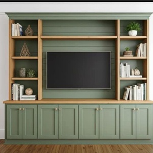 Mobile TV Moderno in MDF Personalizzato <span class=keywords><strong>con</strong></span> <span class=keywords><strong>Ripiani</strong></span> Portaoggetti per Soggiorno - Product Image 2