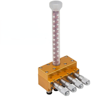 Valve de distribution de colle avec précision micrométrique, distributeur industriel réglable, tête de distribution de colle multi-aiguilles