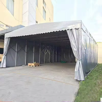 Tente rétractable moderne en PVC enduit, taille personnalisée, auvent coulissant résistant au vent jusqu'à 120 km/h pour usage extérieur, directement de l'usine