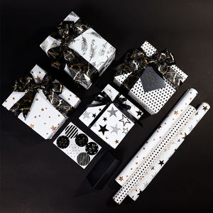 Wholesale 80g Birthday Holo Hot Stamping ArtPaper <b>Tissue</b> 43*300cm Gift Luxury Custom Packaging Wrapping <b>Paper</b> Roll - Product Image 6