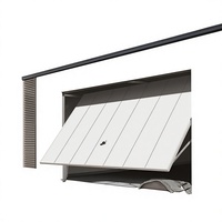 Porte de garage moderne intelligente électrique coupe-vent en acier polymère fini, isolation thermique, garantie 1 an pour entrée de villa ou de parc