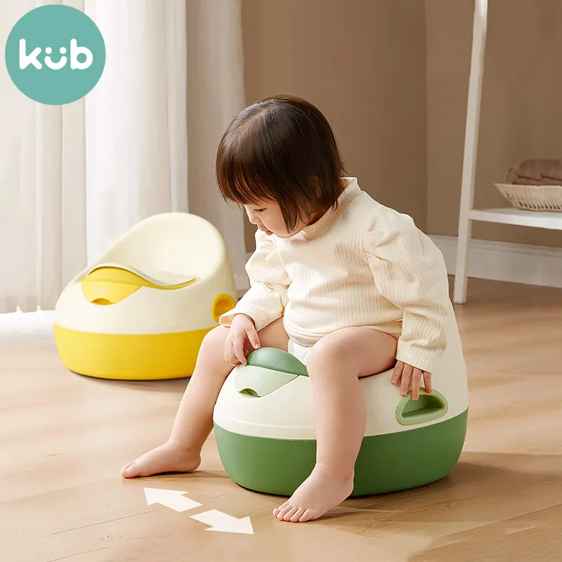 Portable baby potty training toilet PU/PP green yellow baby potty toilet For Kids