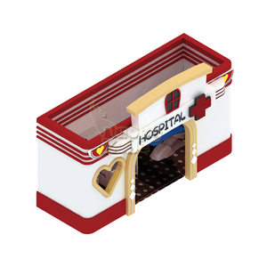 บ้านจำลองแฮปปี้โซนแบบกำหนดเอง ชุดของเล่นบทบาทสมมติ เมืองของฉัน สำหรับเด็ก อุปกรณ์สนามเด็กเล่นในร่ม ซูเปอร์มาร์เก็ต ร้านตัดผม อายุ 3-12 ปี - Product Image 5