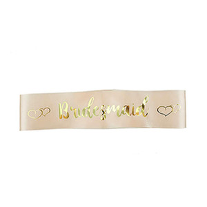 Enterrement <span class=keywords><strong>de</strong></span> vie <span class=keywords><strong>de</strong></span> jeune fille nuptiale douche décoration Champagne ruban demoiselle d'honneur équipe mariée à être tache ceinture poule nuit mariage décor - Product Image 3