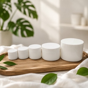 Pot cosmétique vide 15g blanc, petit récipient rechargeable pour baume et soins corporels - Product Image 2