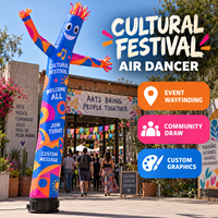 Ballons publicitaires gonflables de type Air Dancer pour festivals culturels, signalisation événementielle, événements communautaires et décoration graphique personnalisée, vente en gros
