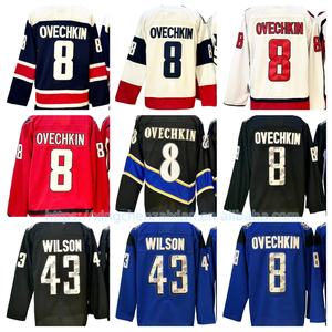 Herren Washington Eishockey-Trikots Großhandel 8 Alexander Ovechkin 43 Tom Wilson Vollständig Bestickt - Product Image 1