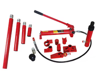 Cric hydraulique portable manuel à double vérin pour réparation de carrosserie automobile 4T - Kit Porta Power