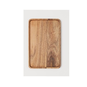 Bandeja de Servir Rectangular de Madera de Acacia Premium con Borde Elevado para Presentación de Alimentos, Aperitivos, Bebidas y Desayunos - Product Image 1