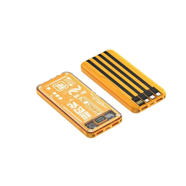 Hot Selling High Capacity Mini Transparent Mecha Portable Power Bank 10000mAh Li-polymer Battery 22.5W Super Fast Charging