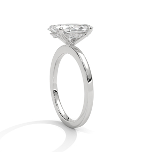 Bague de Fiançailles et de Mariage Style Vintage en Or Blanc 10k, 14k avec Diamants de Laboratoire Taille Marquise et Pierres Latérales, Design Adorable - Product Image 3