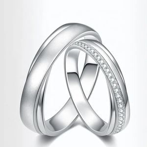 Xinfly 18k Solid Rose <b>Gold</b> His and Hers Wedding Bands Engagement <b>Rings</b> <b>Sets</b> - Product Image 2