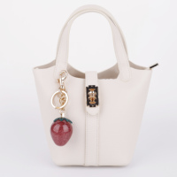 Simpele glimmende fruit hars tasbedel sleutelhanger decoratie voor handtas rugzak portemonnee bagage