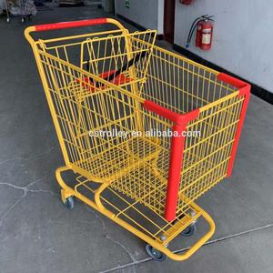 Chariot de supermarché en métal KNM 300 180L, type américain, chariot de courses 180L, vente chaude - Product Image 3