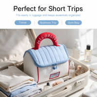 Grande trousse de toilette en forme de maison, jolie petite trousse de maquillage en toile avec fermeture éclair, trousse de toilette portable pour les voyages