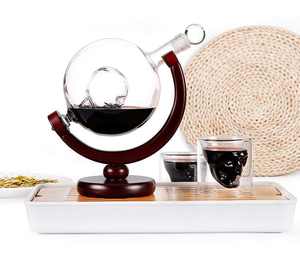 Decantador de Whisky Creativo con Forma de Calavera 3D con Soporte de Madera, Vasos de Chupito de Doble Pared con Forma de Calavera para Regalo - Product Image 6