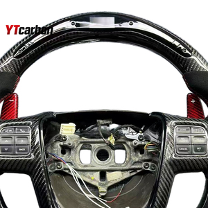 Volant en cuir et bois hydrographié personnalisé YTcarbon pour <span class=keywords><strong>Chrysler</strong></span> <span class=keywords><strong>200</strong></span> 300 200C 300C TC – Accessoires intérieurs automobiles - Product Image 5