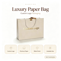 Sacs cadeaux en papier mat avec logo en feuille d'or de luxe, sacs shopping en papier épais de qualité supérieure pour bijoux, cosmétiques, vêtements, emballages cadeaux