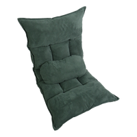Fauteuil pouf vert réglable et pliable pour économiser de l'espace, idéal pour appartement studio