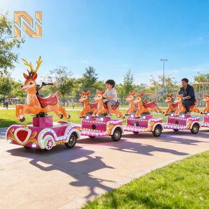 <span class=keywords><strong>Train</strong></span> <span class=keywords><strong>électrique</strong></span> touristique sans rails 9 places 60V, modèle Deer, du premier fabricant, pour centres commerciaux, certifié CE - Product Image 1