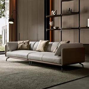 时尚新设计豪华组合沙发套装设计具有竞争力的价格现代3 + 2 + 1模块化真皮沙发套装家具