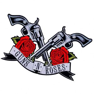 Factory Sell No Minimum Custom Embroidery Iron on Gun Rose Patch for Clothes Bag Biker Jacket - Product Image 1