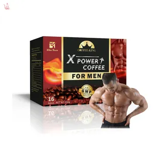 Private Label Man Koffie Kruidenkoffie Heren X-Power Max Energie Maca Zwarte Koffie Voor Mannen