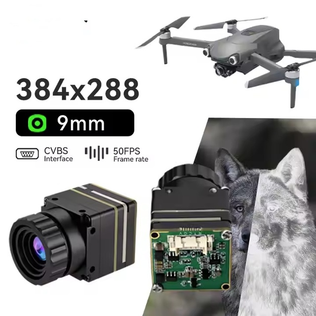384 256 640 Thermal Imaging for Night Vision Hunting and Animal Monitoring for Compatible PVC Material FPV Drone Camera Module