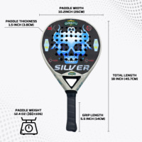 Raquette de Padel Qingyu Modèle 041 Personnalisable en Carbone Léger Portable 12K Fibre de Verre Givrée Graphite 24K – Vente en Gros