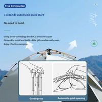 Tente automatique haut de gamme à montage rapide, sans assemblage, pour plusieurs personnes, idéale pour le camping en plein air, la plage et les pique-niques