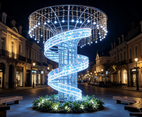 Arche lumineuse géante LED imperméable, écologique, résistante aux flammes, personnalisée, fonctionnant sur piles, pour extérieur, usage commercial