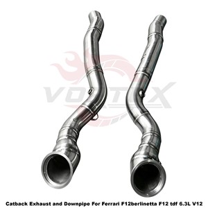 ระบบวาล์วไอเสีย Vortex SS304 พร้อมแผ่นกันความร้อนสำหรับ Ferrari F12berlinetta F12 tdf 6.3L V12 Performance ติดตั้งได้โดยตรง - Product Image 6