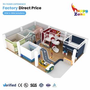 Ensemble de jeu souple d'intérieur en plastique pour enfants, thème Mini Ville, avec banque et bureau de poste, certifié CE, pour vente en gros - Product Image 1