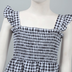 Vestito estivo in Jersey di cotone Set per famiglia abiti a quadri carini per mamma e ragazze abbinati Set per tutta <span class=keywords><strong>la</strong></span> famiglia