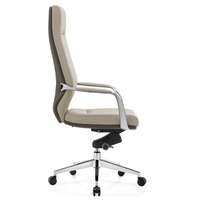 Chaise de bureau ergonomique à dossier haut pour dirigeant, réglable en hauteur, pivotante, inclinable à 90-125 degrés