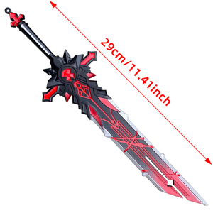 Modèle de sabre en alliage de zinc de 29 cm, style Genshin Impact, modèle de <span class=keywords><strong>pierre</strong></span> <span class=keywords><strong>tombale</strong></span> du loup, jouet d'anime en métal - Product Image 6