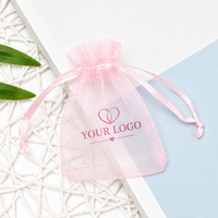 Sacs shopping miniatures en organza personnalisés avec cordon de serrage pour bijoux, cadeaux de mariage, bonbons et petits accessoires