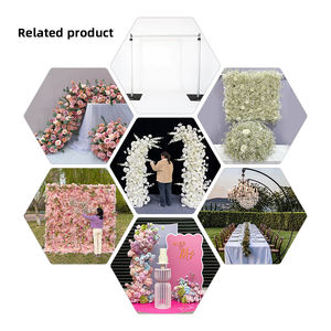 قوس زهور رومانسي بلون أبيض عاجي للأعراس وحفلات عيد الميلاد، خلفية اصطناعية بجودة مضمونة وتنسيق زهور - Product Image 5